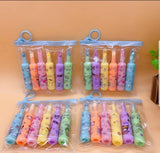 Pack of 6 Bottle Shaped Kromi Character Highlighters for Girls and Boys – Cute Stationery Set
