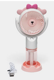 rechargeable portable misting fan with a cute bear design