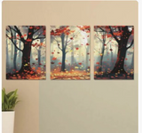 Set of 3 Wooden Wall Art Photo Tile Frames (8×11 Inches) – Spiritual Wall Décor for Home & Office