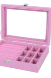 Jewelry Storage Organizer Box with Lock | Synthetic Leather & Velvet | Multi functional Gift for Women | Random Colour
