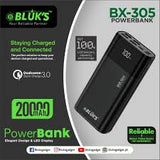 Bluk's BX-305 is a 20000mAh power bank featuring Qualcomm Quick Charge 3.0