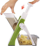 Mandoline Slicer | Safe Adjustable Vegetable Cutter | Multi‑Purpose Kitchen Chopper & Manual Grater ( Random Colour )