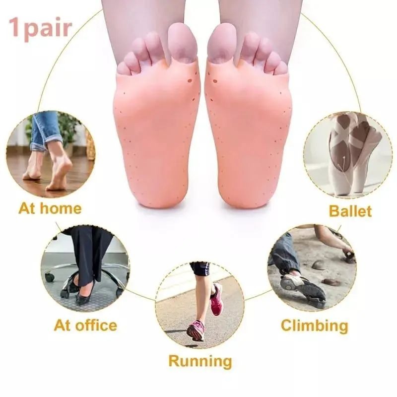 Forefoot Pads Silicone Insoles Orthopedic Shoe Pad Pain Relief Silicone Boat Socks for Women Toe separator Foot Care Products