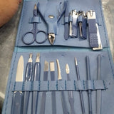 16-Piece Premium Personal Manicure & Pedicure Grooming Kit – Professional Stainless Steel Nail Clippers & Care Set with Travel Case