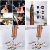 Premium Handheld Ashless Cigarette Holder – Portable Wooden Anti-Ash Car & Desktop Smoking Sleeve Protective Cover